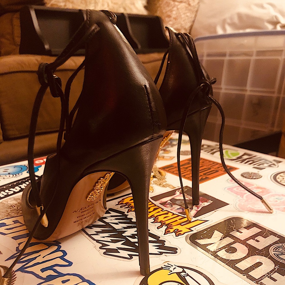 Aquazurra Firenze Black Heels.